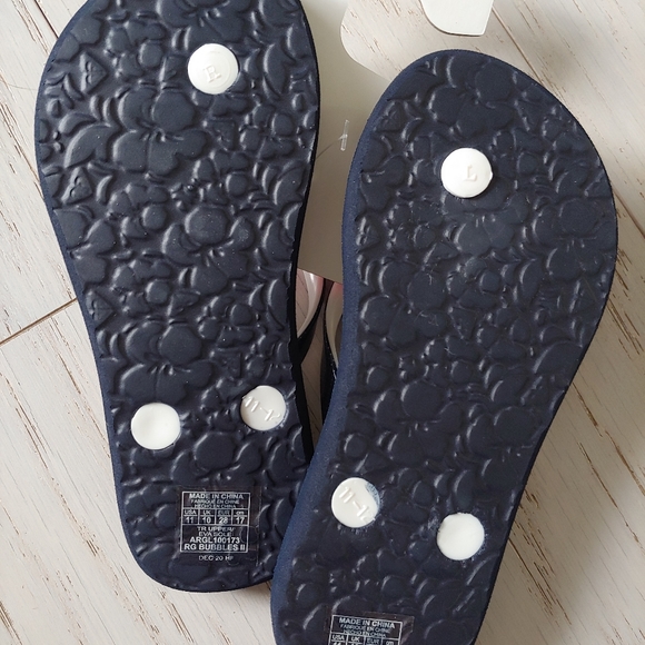 ROXY flamingo Blue flip flops NEW - Picture 2 of 2